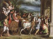 Giulio Romano triumph of titus and vespasia oil painting reproduction